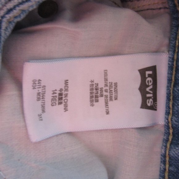 Levi's Girl's Custome Hand Embroidered Jeans 14 - Picture 11 of 16